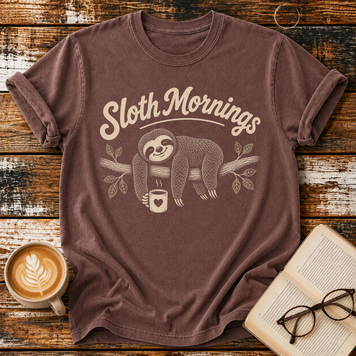 Sloth  Mornings Vintage T-Shirt | Sloth Lover Tee | Slow Living Shirt
