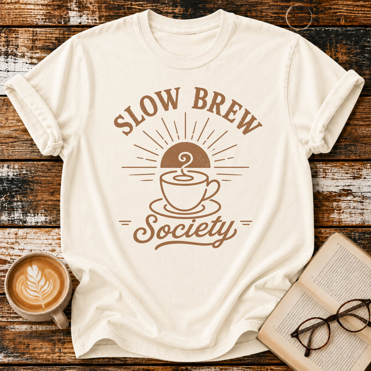 Slow Brew Society Vintage T-Shirt | Coffee Lover Tee | Slow Living Shirt
